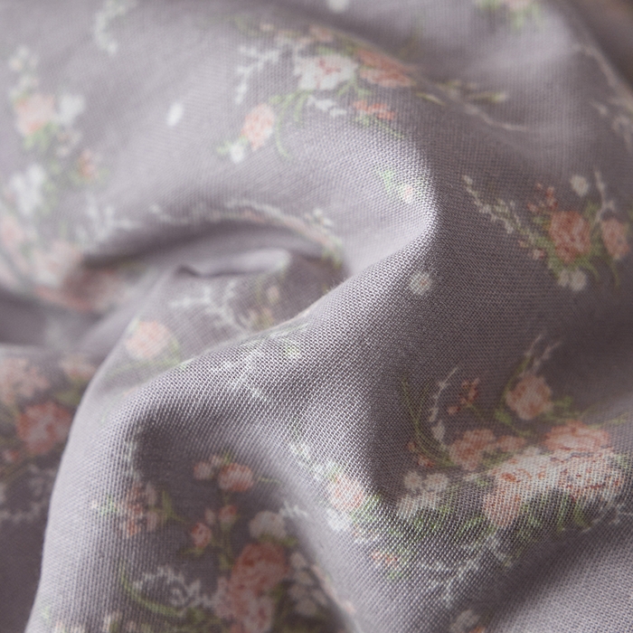 91家纺网 家纺一手货源 找家纺 安莱生活 2025新款全棉纯棉双层纱复古花边款夏被夏凉被空调被四件套 紫茉