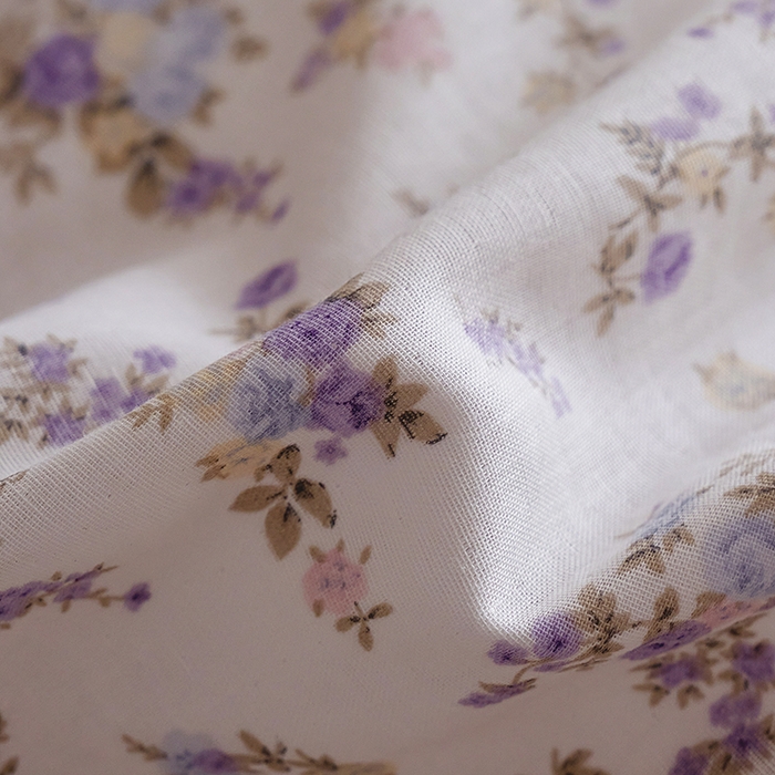 91家纺网 家纺一手货源 找家纺 安莱生活 2025新款全棉纯棉双层纱复古花边款四件套 香菱