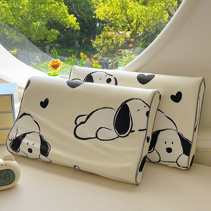 91家纺网 家纺一手货源 找家纺 （总）百寐 2025新款13372全棉立体滚边立体记忆枕套30×50/40×60碎花卡通枕套