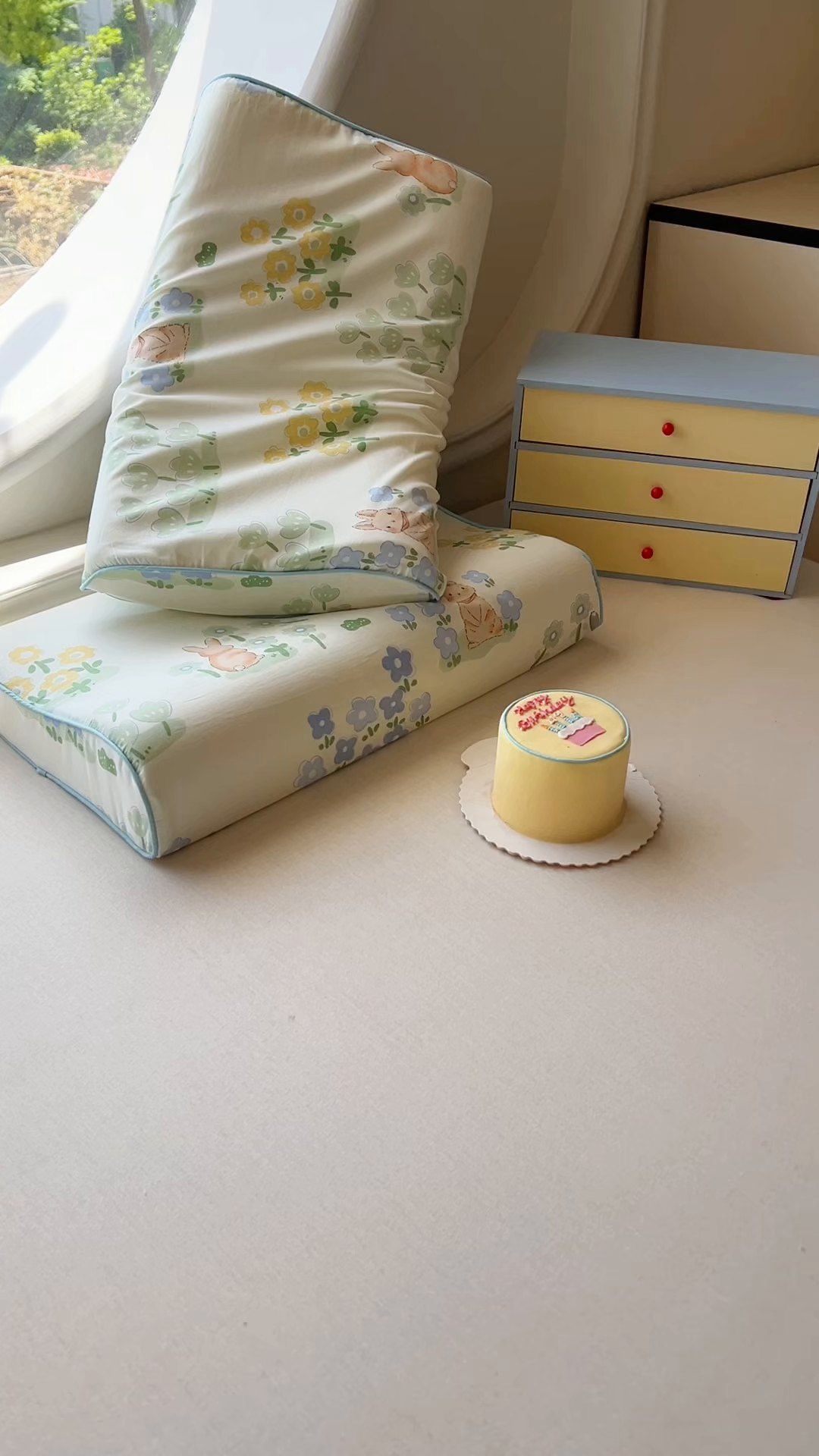 91家纺网 家纺一手货源 找家纺 百寐 2025新款13372全棉立体滚边立体记忆枕套30×50/40×60碎花卡通枕套 丛林兔