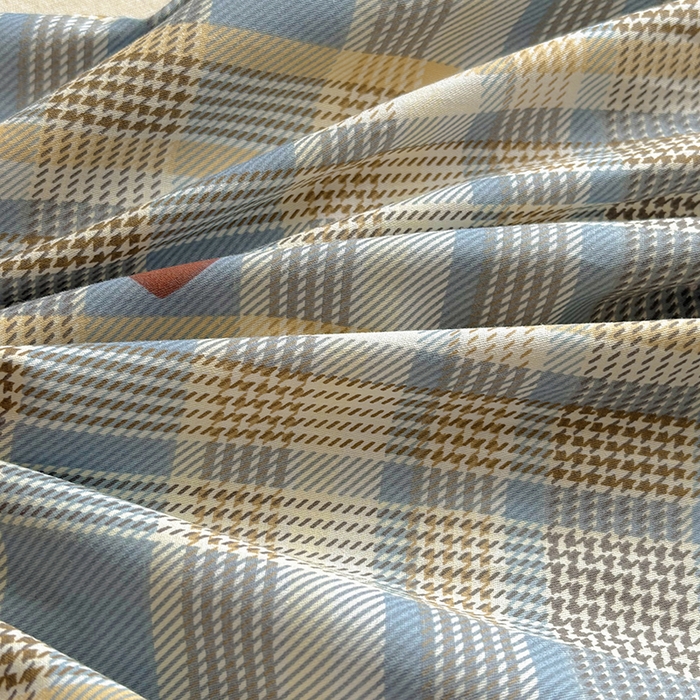 91家纺网 家纺一手货源 找家纺 百寐 2025新款13372全棉立体滚边立体记忆枕套30×50/40×60碎花卡通枕套 心动蓝