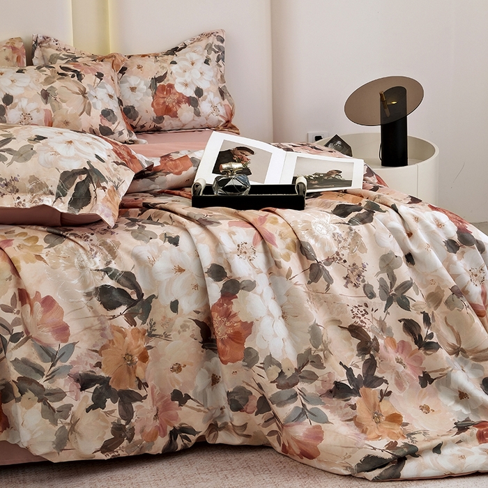 91家纺网 家纺一手货源 找家纺 典雅家纺 2025新款艾阳暖棉印花四件套 梦巴黎