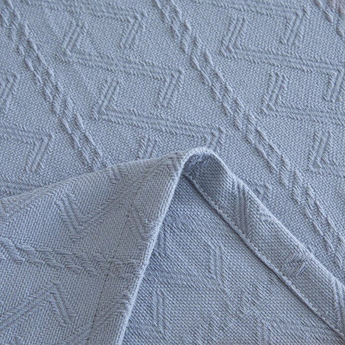 91家纺网 家纺一手货源 找家纺 悦然毛巾被 2025新款棉缇锦梦全棉夏用毛巾被盖毯 棉缇锦梦湖蓝