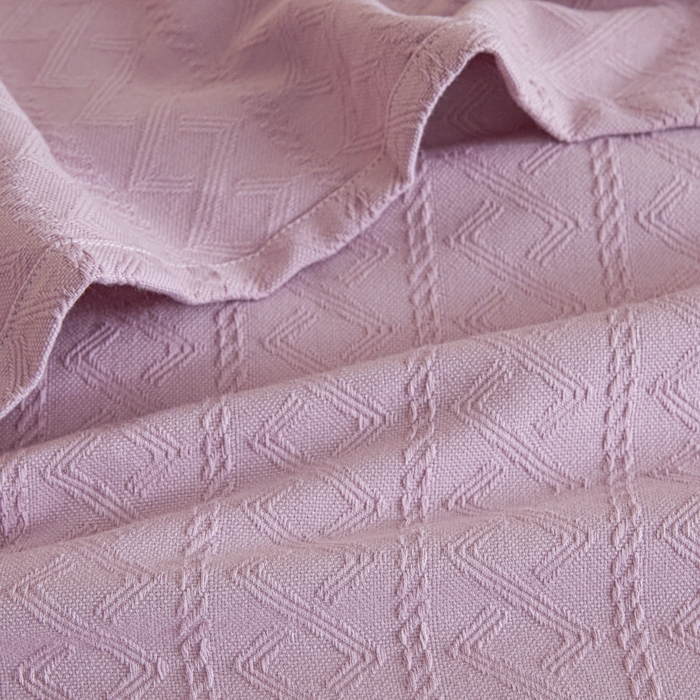 91家纺网 家纺一手货源 找家纺 悦然毛巾被 2025新款棉缇锦梦全棉夏用毛巾被盖毯 棉缇锦梦浅紫
