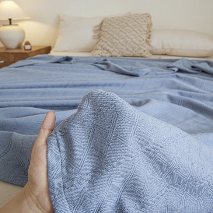 91家纺网 家纺一手货源 找家纺 （总）悦然毛巾被 2025新款棉缇锦梦全棉夏用毛巾被盖毯