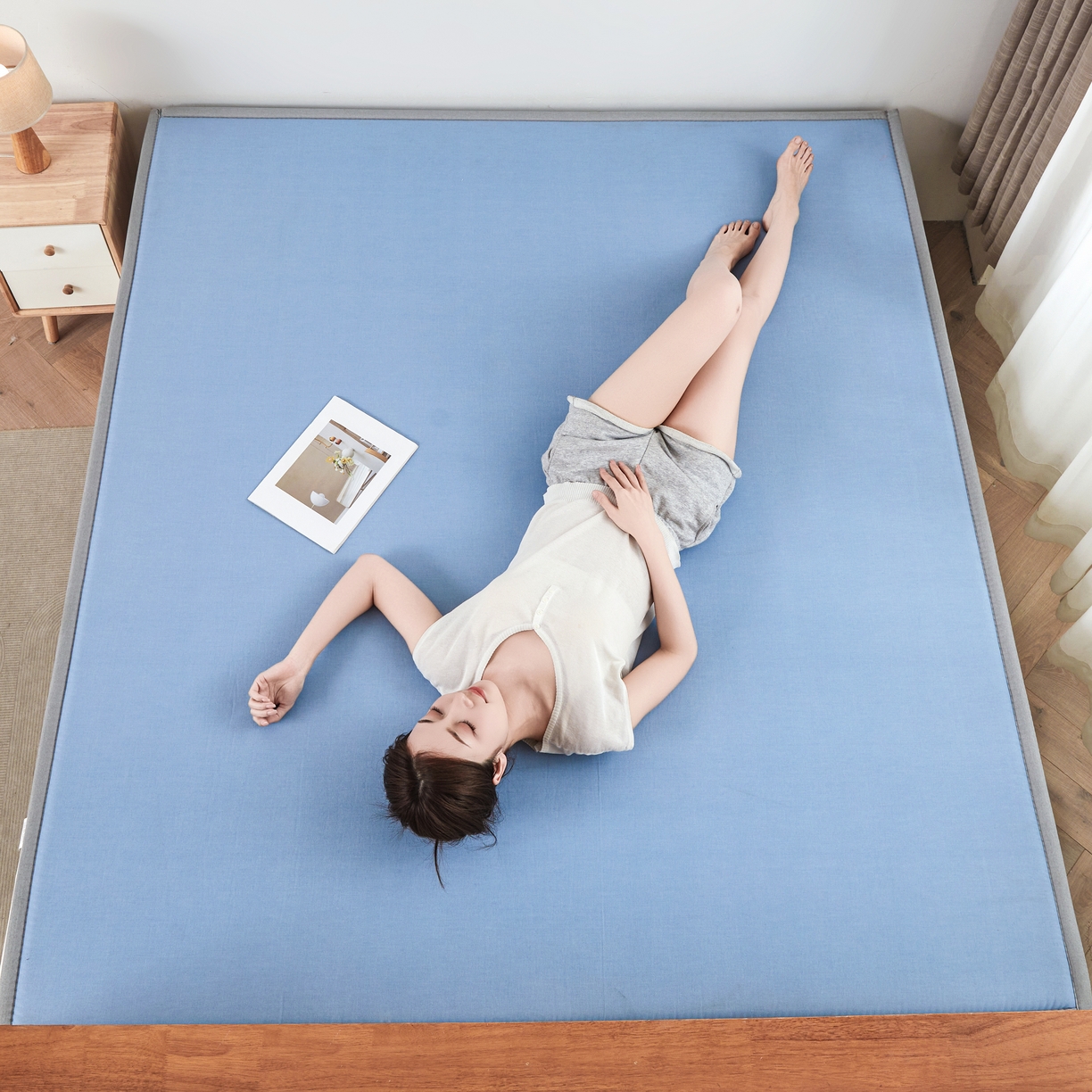 91家纺网 家纺一手货源 找家纺 （总）芊梵床垫 2025新款原棉老粗布海绵榻榻米垫子床垫可定制（45%棉 55%涤）