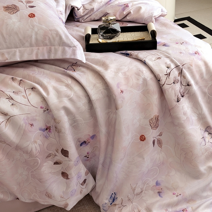 91家纺网 家纺一手货源 找家纺 典雅家纺 2025新款艾阳暖棉印花四件套 醉清颜