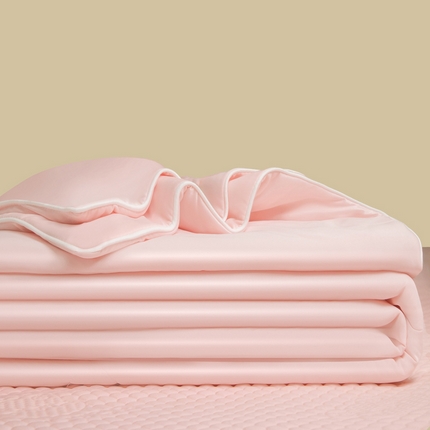 莱登卡奴 2025新款A类凉感丝熊豆豆夏被四件套 熊豆豆组合装粉玉