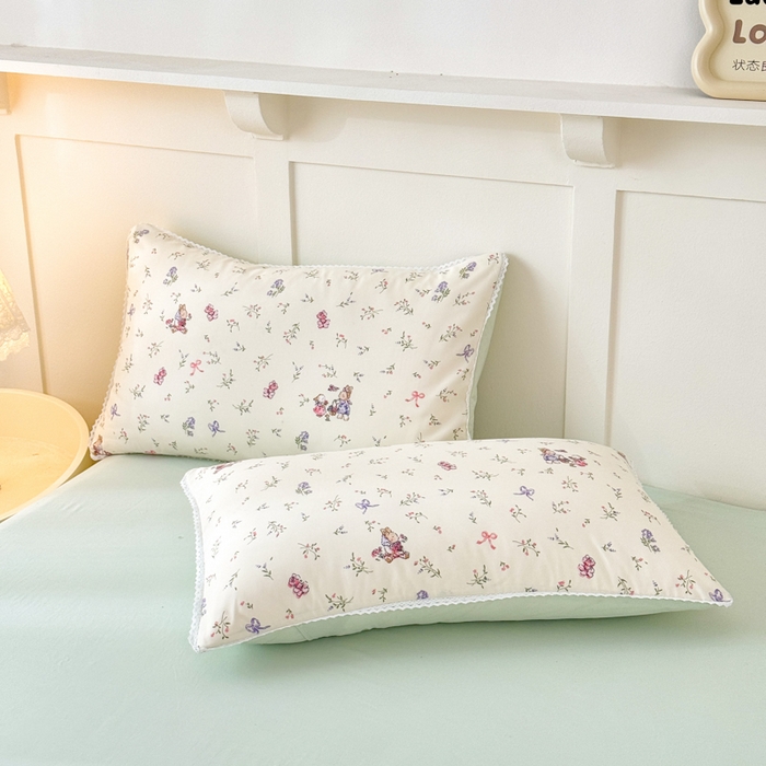 91家纺网 家纺一手货源 找家纺 仁凯家纺 2025新款A类针织棉双层纱100%新疆棉花花边夏凉被（包检测）（提供买家秀） 花海