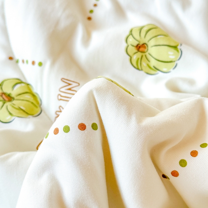 91家纺网 家纺一手货源 找家纺 仁凯家纺 2025新款A类针织棉双层纱100%新疆棉花花边夏凉被（包检测）（提供买家秀） 倾心南瓜