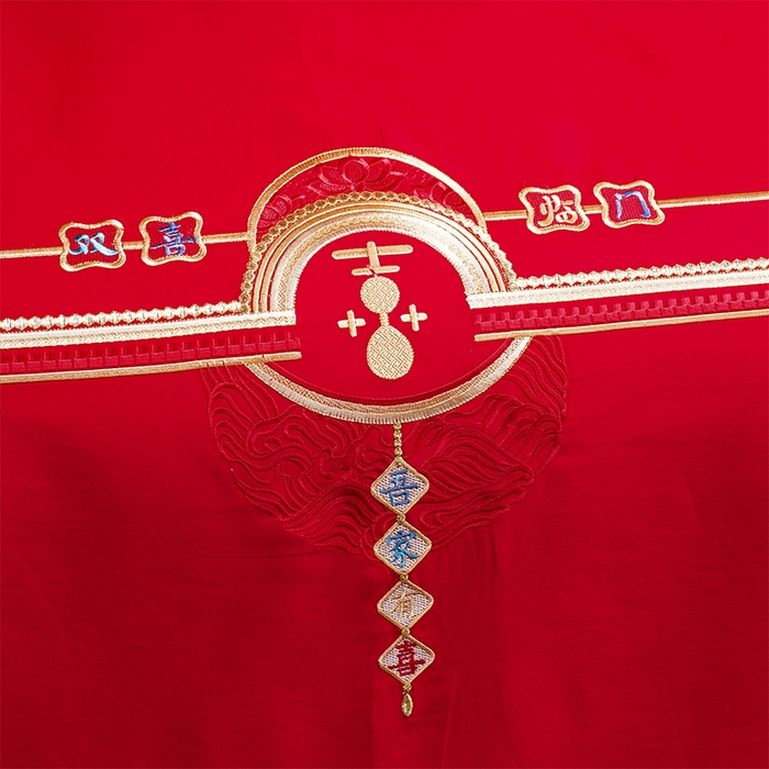 91家纺网 家纺一手货源 找家纺 （总）洽想家 2025新款全棉刺绣婚庆四件套多件套（控价销售最低不低于288元）