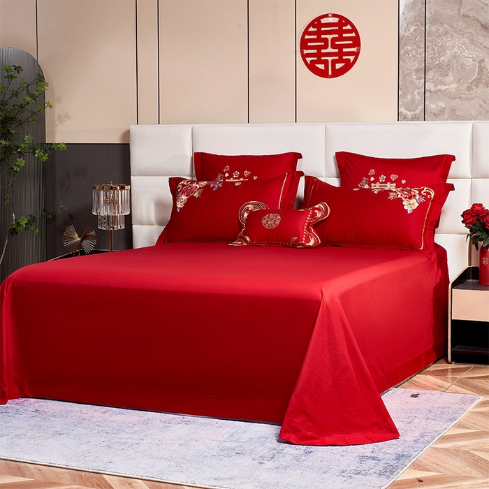 91家纺网 家纺一手货源 找家纺 洽想家 2025新款全棉刺绣婚庆四件套多件套（控价销售最低不低于288元） 爱你一生