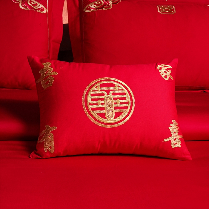 91家纺网 家纺一手货源 找家纺 洽想家 2025新款全棉刺绣婚庆四件套多件套（控价销售最低不低于288元） 满园春色