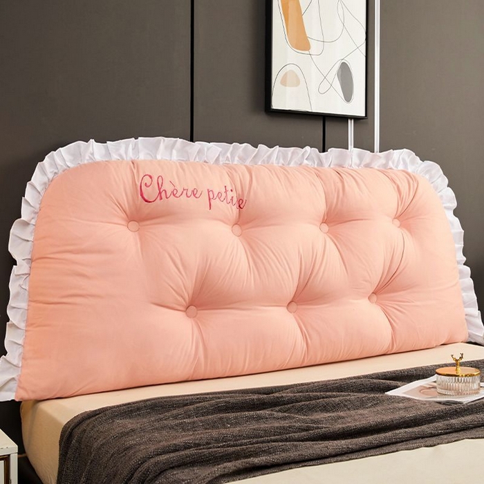 91家纺网 家纺一手货源 找家纺 （总）碧尔家居2025新款加高宿舍床头靠垫卧室床上靠枕米黄榻榻米软包长条靠背绑带拆洗-韩版