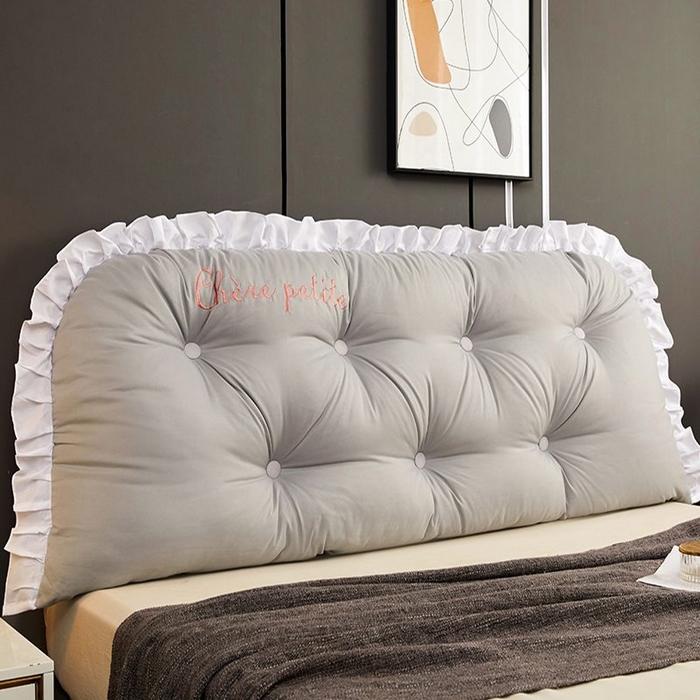 91家纺网 家纺一手货源 找家纺 （总）碧尔家居2025新款加高宿舍床头靠垫卧室床上靠枕米黄榻榻米软包长条靠背绑带拆洗-韩版