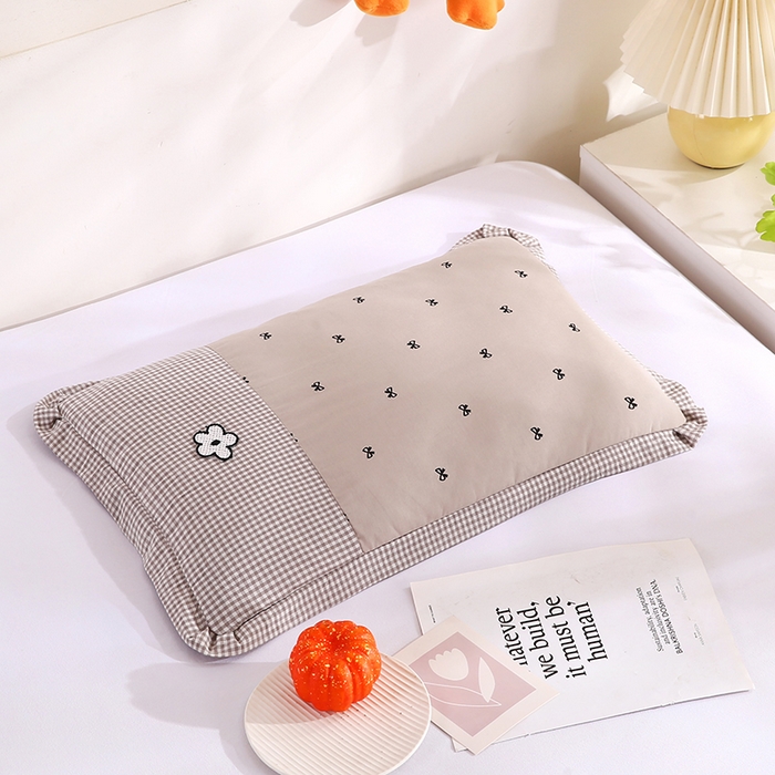 91家纺网 家纺一手货源 找家纺 （总）贤内助家纺 2025新款全棉纯棉甜美风荞麦枕枕芯枕头保健枕护肩枕