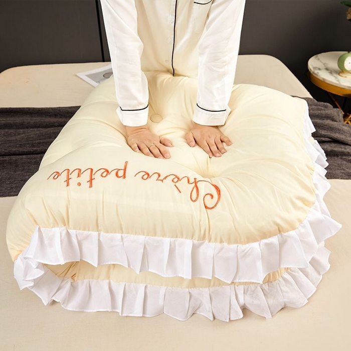 91家纺网 家纺一手货源 找家纺 （总）碧尔家居2025新款加高宿舍床头靠垫卧室床上靠枕米黄榻榻米软包长条靠背绑带拆洗-韩版