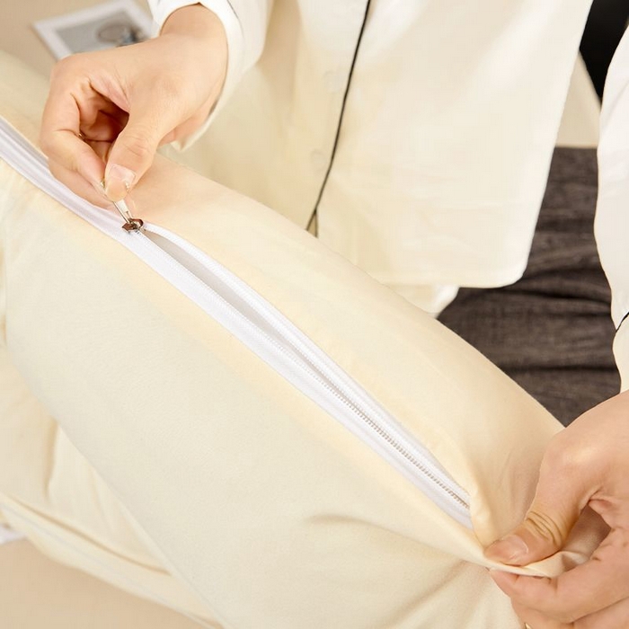 91家纺网 家纺一手货源 找家纺 （总）碧尔家居2025新款加高宿舍床头靠垫卧室床上靠枕米黄榻榻米软包长条靠背绑带拆洗-韩版