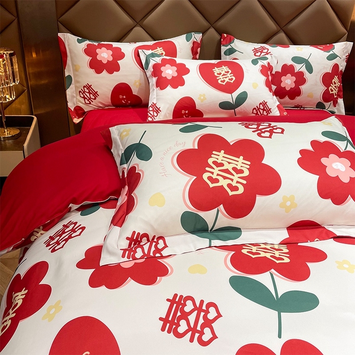 91家纺网 家纺一手货源 找家纺 （总）洽想家 2025新款磨毛婚庆四件套多件套