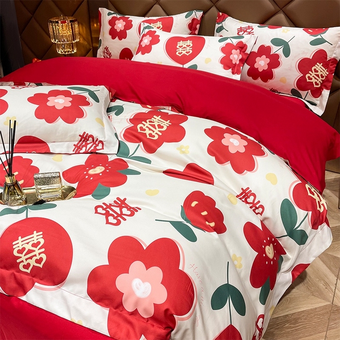 91家纺网 家纺一手货源 找家纺 （总）洽想家 2025新款磨毛婚庆四件套多件套