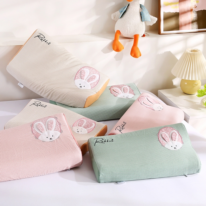 91家纺网 家纺一手货源 找家纺 贤内助家纺 2025新款全棉纯棉兔兔枕头枕头枕芯护肩枕保健枕 组合图仅供参考 宽30x长50x高7cm /只