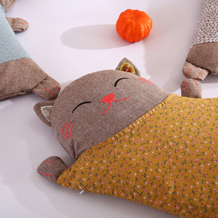 91家纺网 家纺一手货源 找家纺 （总）贤内助家纺 2025新款全棉纯棉招财猫荞麦枕枕头枕芯护肩枕保健枕