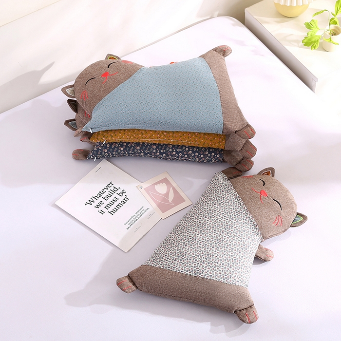 91家纺网 家纺一手货源 找家纺 贤内助家纺 2025新款全棉纯棉招财猫荞麦枕枕头枕芯护肩枕保健枕 组合图仅供参考 宽33cmx长50cmx高8-10cm/只