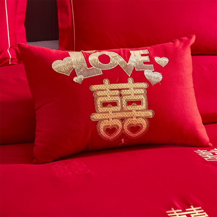 91家纺网 家纺一手货源 找家纺 洽想家 2025新款磨毛婚庆四件套多件套 喜多多