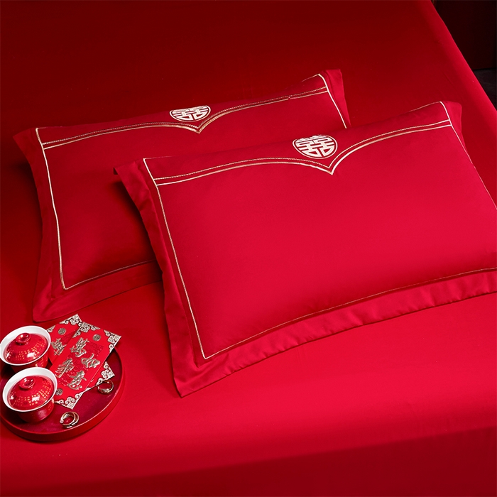 91家纺网 家纺一手货源 找家纺 洽想家 2025新款磨毛婚庆四件套多件套 喜结连理