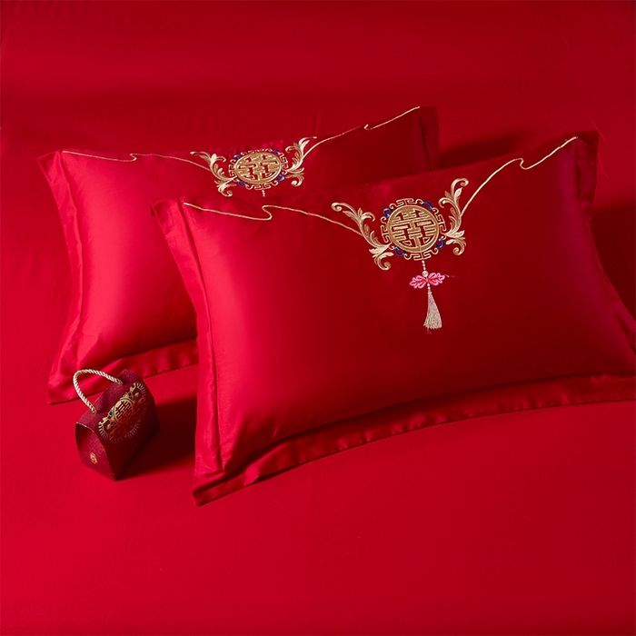 91家纺网 家纺一手货源 找家纺 洽想家 2025新款磨毛婚庆四件套多件套 缘定三生