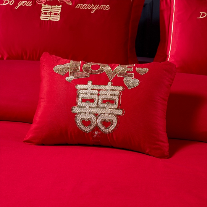 91家纺网 家纺一手货源 找家纺 洽想家 2025新款磨毛婚庆四件套多件套 情定三生