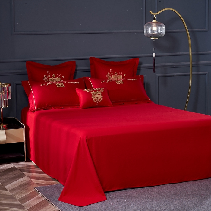 91家纺网 家纺一手货源 找家纺 洽想家 2025新款磨毛婚庆四件套多件套 情定三生