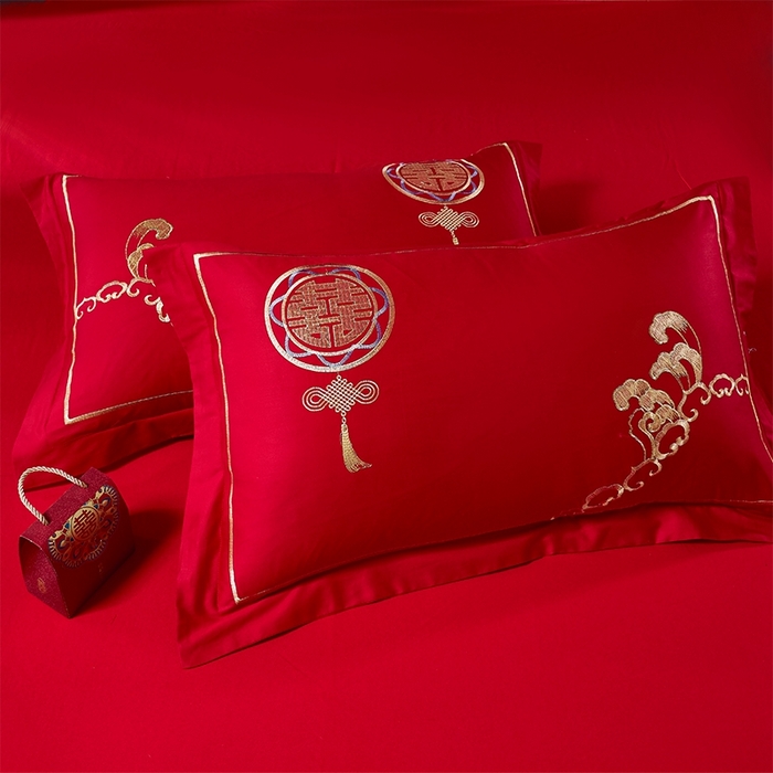 91家纺网 家纺一手货源 找家纺 洽想家 2025新款磨毛婚庆四件套多件套 龙凤贺喜