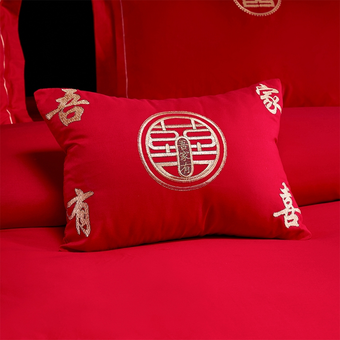 91家纺网 家纺一手货源 找家纺 洽想家 2025新款磨毛婚庆四件套多件套 龙凤御喜