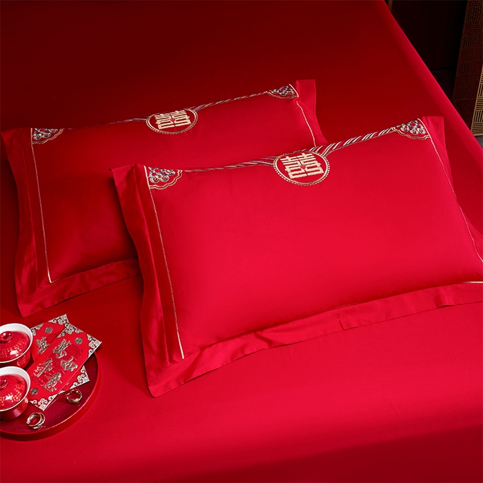 91家纺网 家纺一手货源 找家纺 洽想家 2025新款磨毛婚庆四件套多件套 龙凤御喜