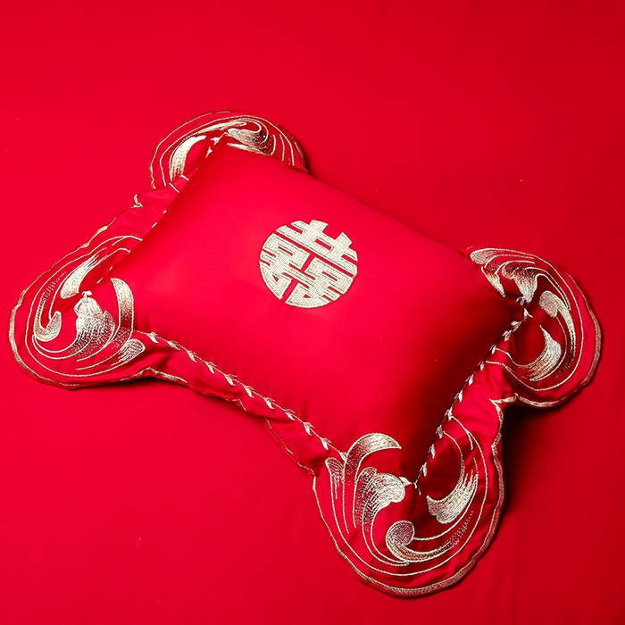 91家纺网 家纺一手货源 找家纺 洽想家 2025新款亲肤棉磨毛刺绣婚庆四件套多件套 永结同心（磨毛款）