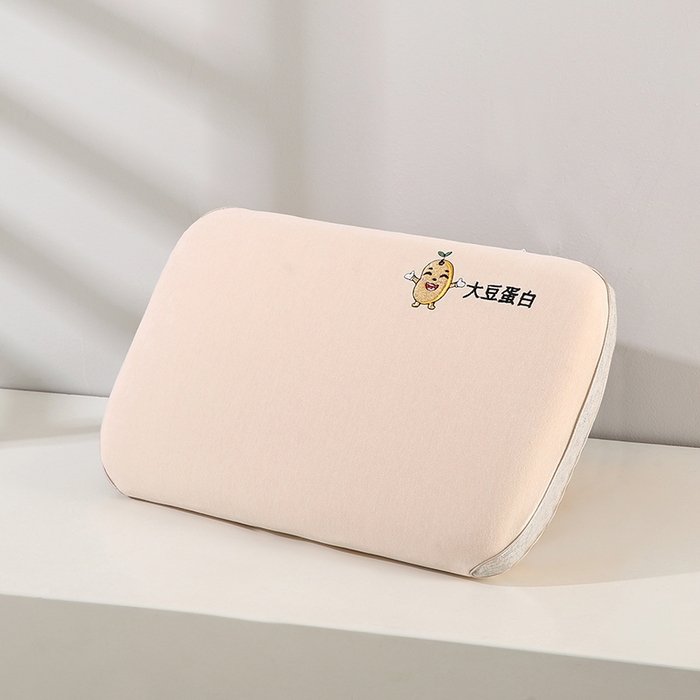 91家纺网 家纺一手货源 找家纺 贤内助家纺 2025新款针织大豆蛋白儿童生物基枕枕芯枕头护肩枕保健枕 儿童生物基枕—粉 38x60x6cm/只