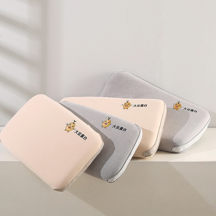 贤内助家纺 2025新款针织大豆蛋白儿童生物基枕枕芯枕头护肩枕保健枕 组合图仅供参考 38x60x6cm/只