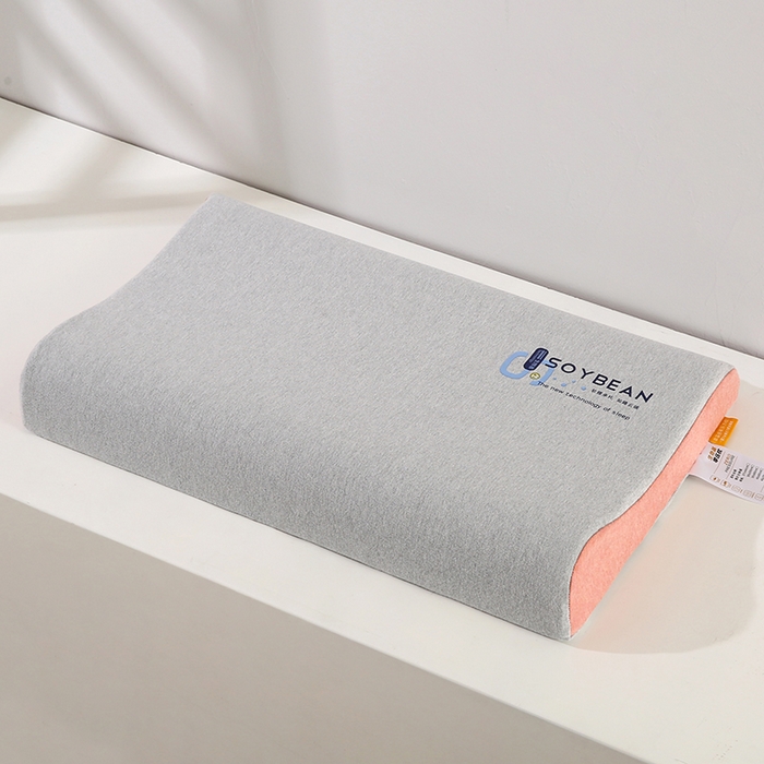 贤内助家纺 2025新款针织生物基波浪枕低枕枕芯枕头保健枕护肩枕 生物基波浪枕—低枕粉边 35x60x5x8cm/只