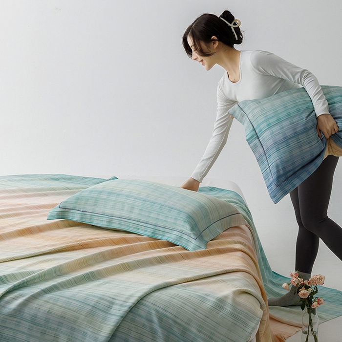 91家纺网 家纺一手货源 找家纺 （总）洽想家 2025新款100%纯竹纤维凉席竹席冰丝席三件套空调席凉感席竹纤维软席子三件套