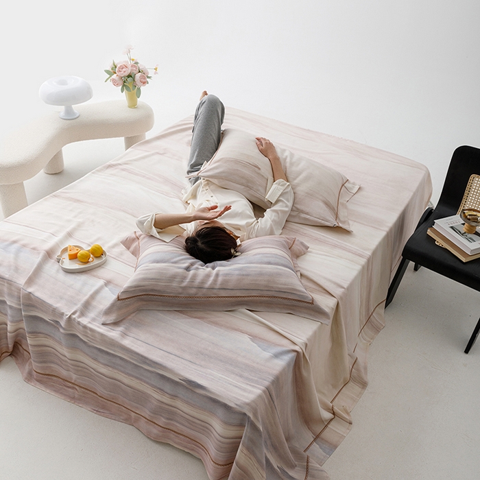 91家纺网 家纺一手货源 找家纺 洽想家 2025新款100%纯竹纤维凉席竹席冰丝席三件套空调席凉感席竹纤维软席子三件套 大理 咖