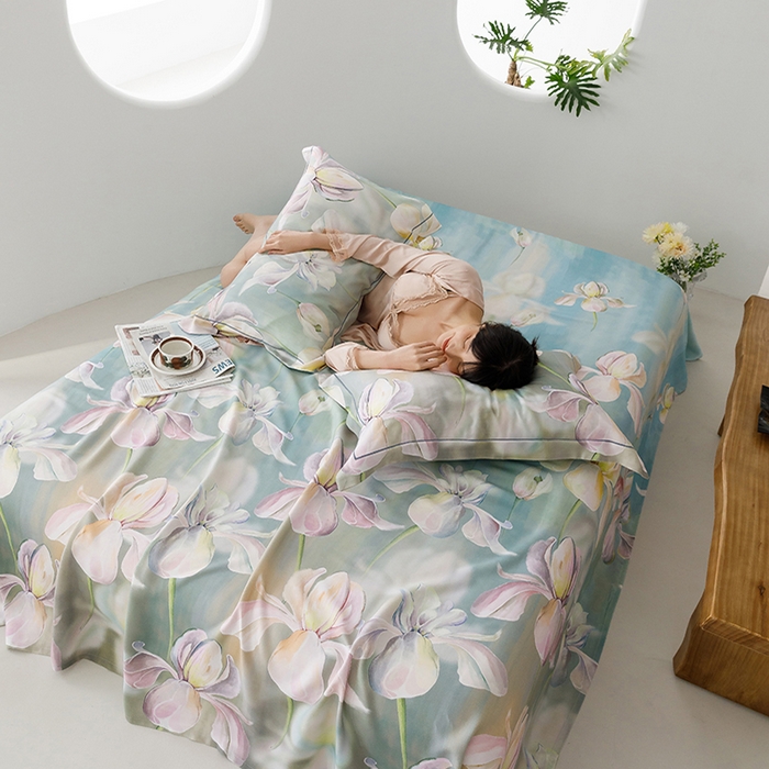 91家纺网 家纺一手货源 找家纺 （总）洽想家 2025新款100%纯竹纤维凉席竹席冰丝席三件套空调席凉感席竹纤维软席子三件套