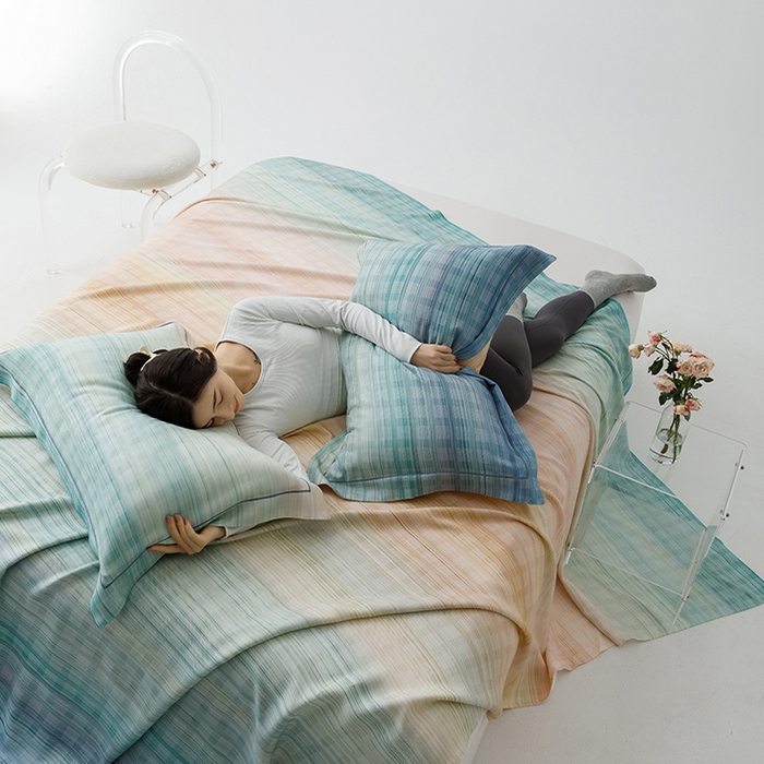 91家纺网 家纺一手货源 找家纺 洽想家 2025新款100%纯竹纤维凉席竹席冰丝席三件套空调席凉感席竹纤维软席子三件套 光之恋 绿