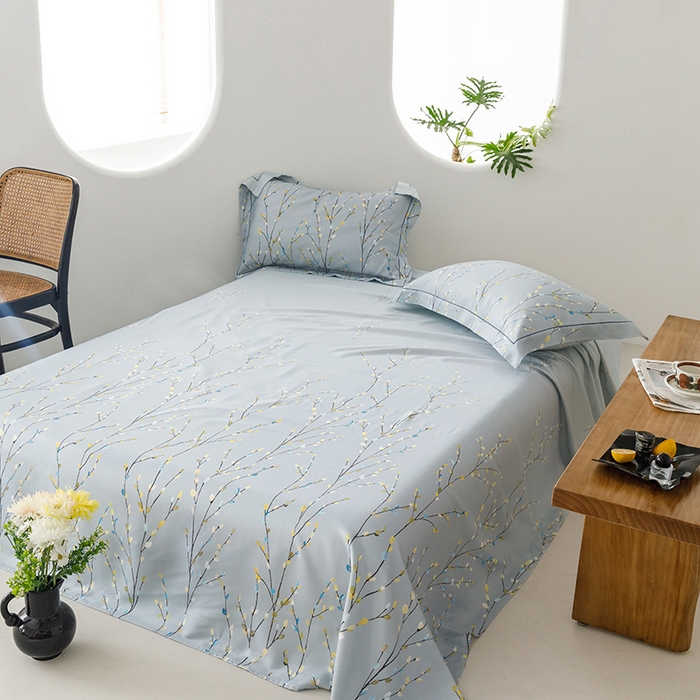 91家纺网 家纺一手货源 找家纺 洽想家 2025新款100%纯竹纤维凉席竹席冰丝席三件套空调席凉感席竹纤维软席子三件套 春意 兰