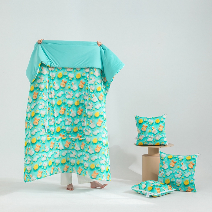 91家纺网 家纺一手货源 找家纺 （总）照世家纺 2025春夏新款凉感丝印花A类抱枕被