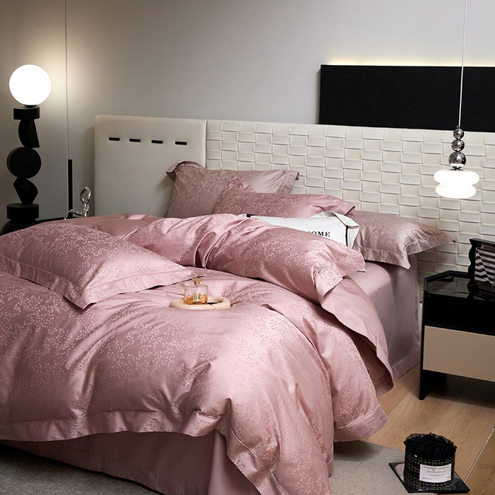 91家纺网 家纺一手货源 找家纺 （总）洽想家 2025新款长绒棉贡缎提花手工立体埋绳工艺四件套礼盒包装系列二