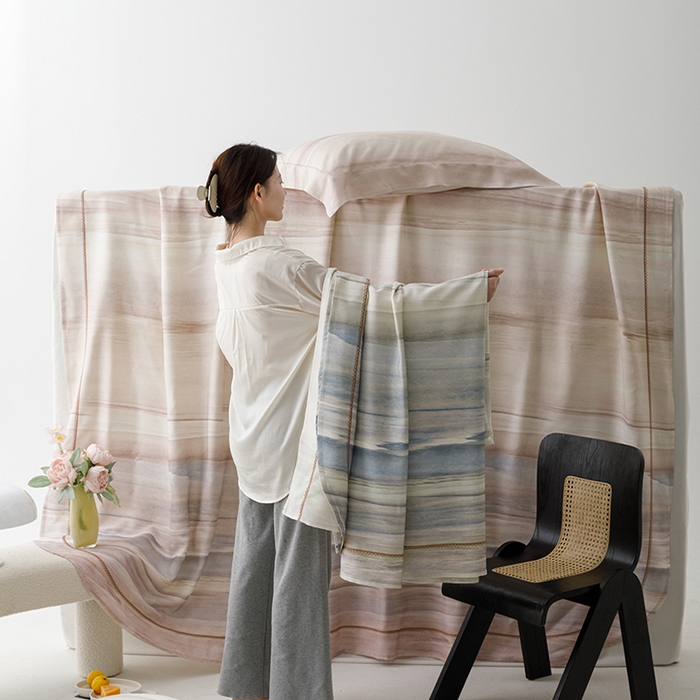 91家纺网 家纺一手货源 找家纺 洽想家 2025新款100%纯竹纤维凉席竹席冰丝席三件套空调席凉感席竹纤维软席子三件套 大理 咖