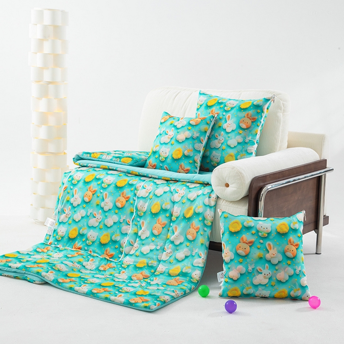 91家纺网 家纺一手货源 找家纺 （总）照世家纺 2025春夏新款凉感丝印花A类抱枕被