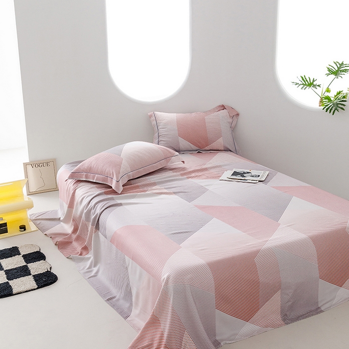 91家纺网 家纺一手货源 找家纺 洽想家 2025新款100%纯竹纤维凉席竹席冰丝席三件套空调席凉感席竹纤维软席子三件套 多彩 粉