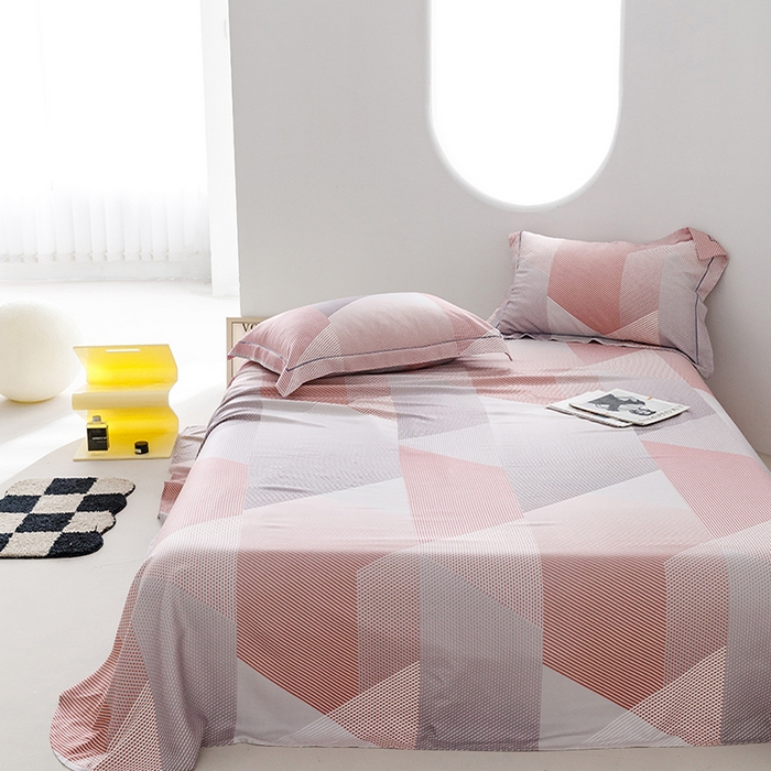 91家纺网 家纺一手货源 找家纺 洽想家 2025新款100%纯竹纤维凉席竹席冰丝席三件套空调席凉感席竹纤维软席子三件套 多彩 粉